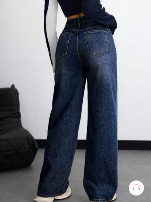 Women Comfort Wide Leg High-Rise Light Fade Stretchable Jeans - Image 2