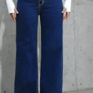 Women Comfort Wide Leg High-Rise Stretchable Jeans