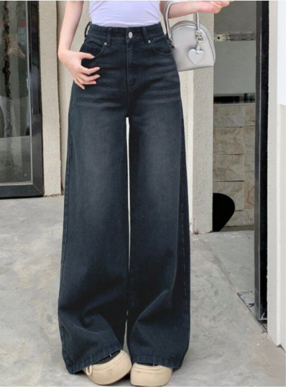 Black Wide Leg jeans Women
