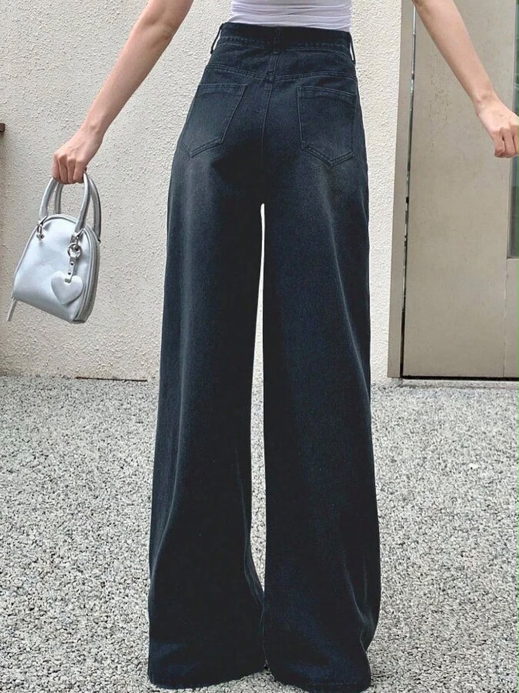 Women Comfort Wide Leg High-Rise Stretchable Jeans - Image 2